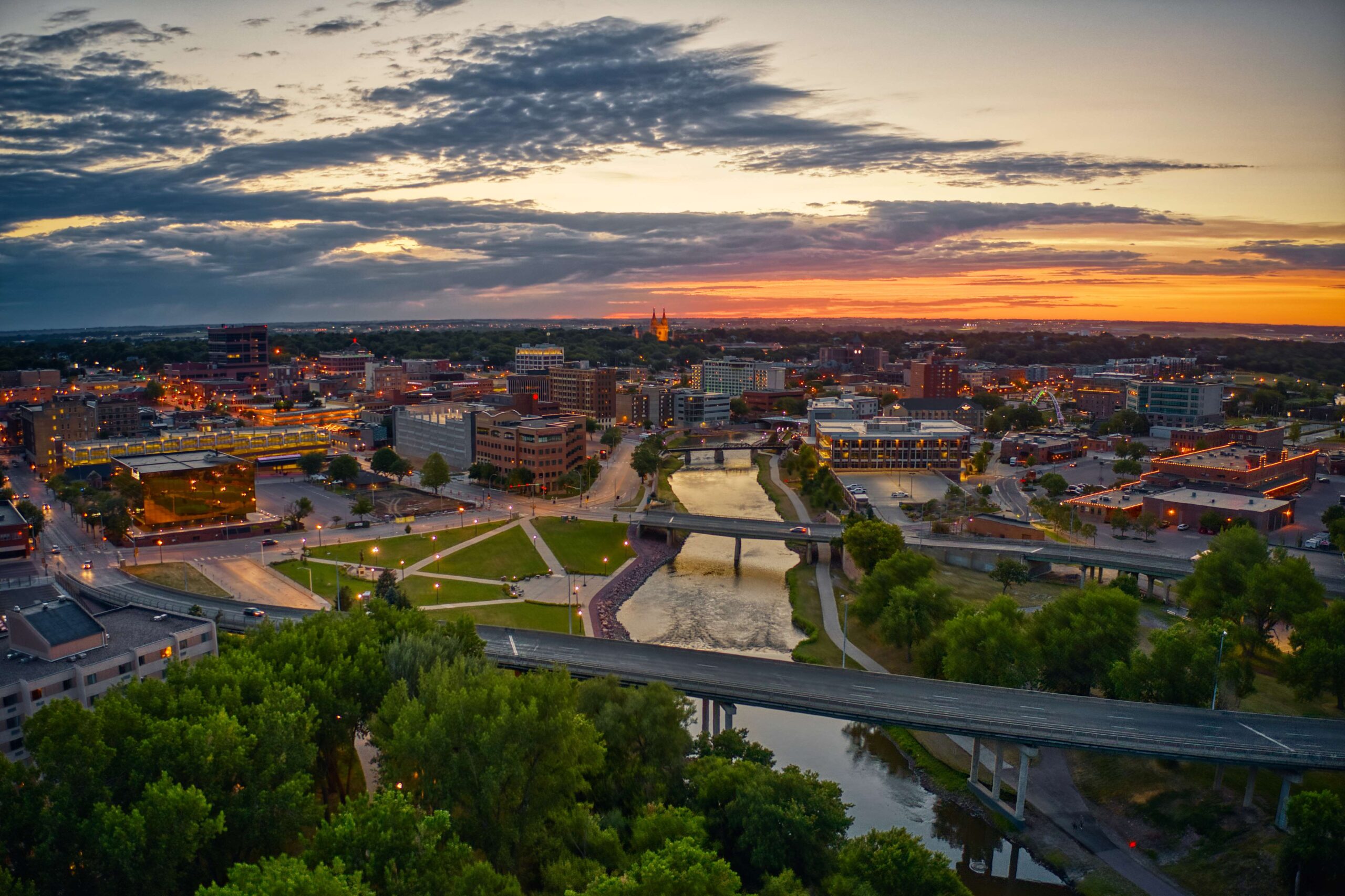 Aerial View of Sioux Falls, South Dakota