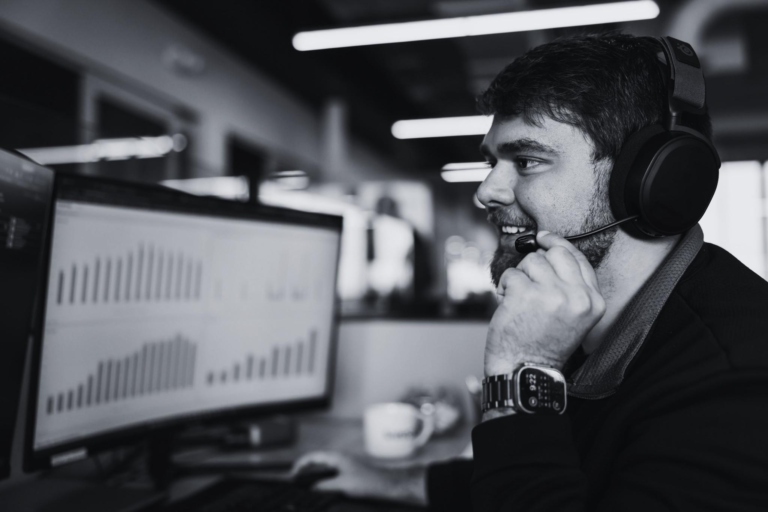 IT technician providing support as part of a managed service provider team
