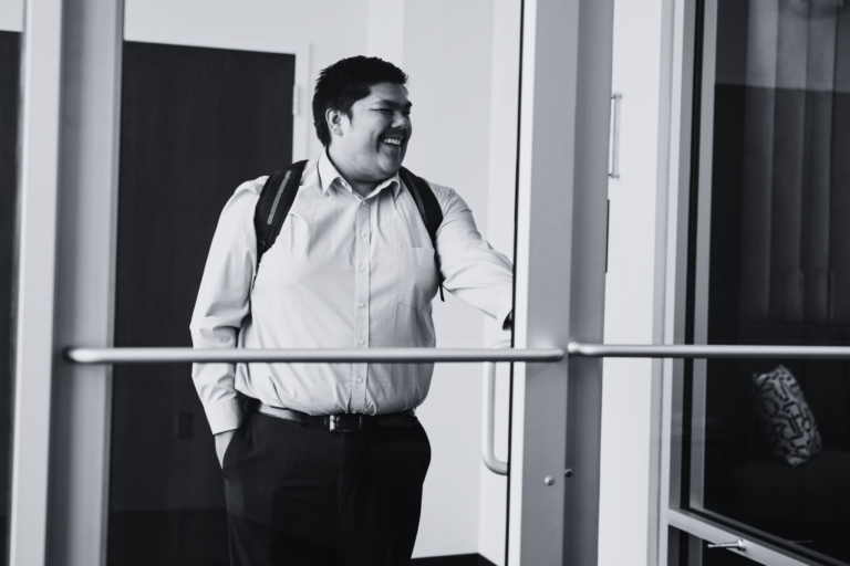 Business employee supported by an MSP for ongoing technology needs