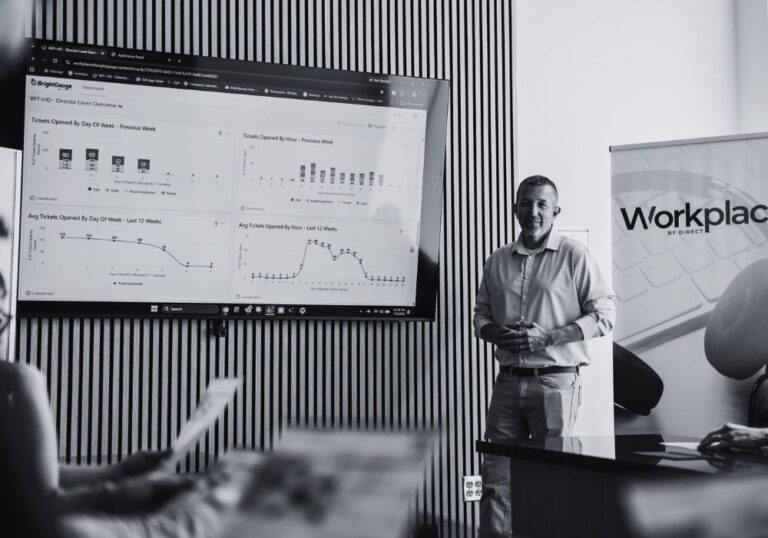 Workplace IT Professional Reviewing IT Performance Metrics